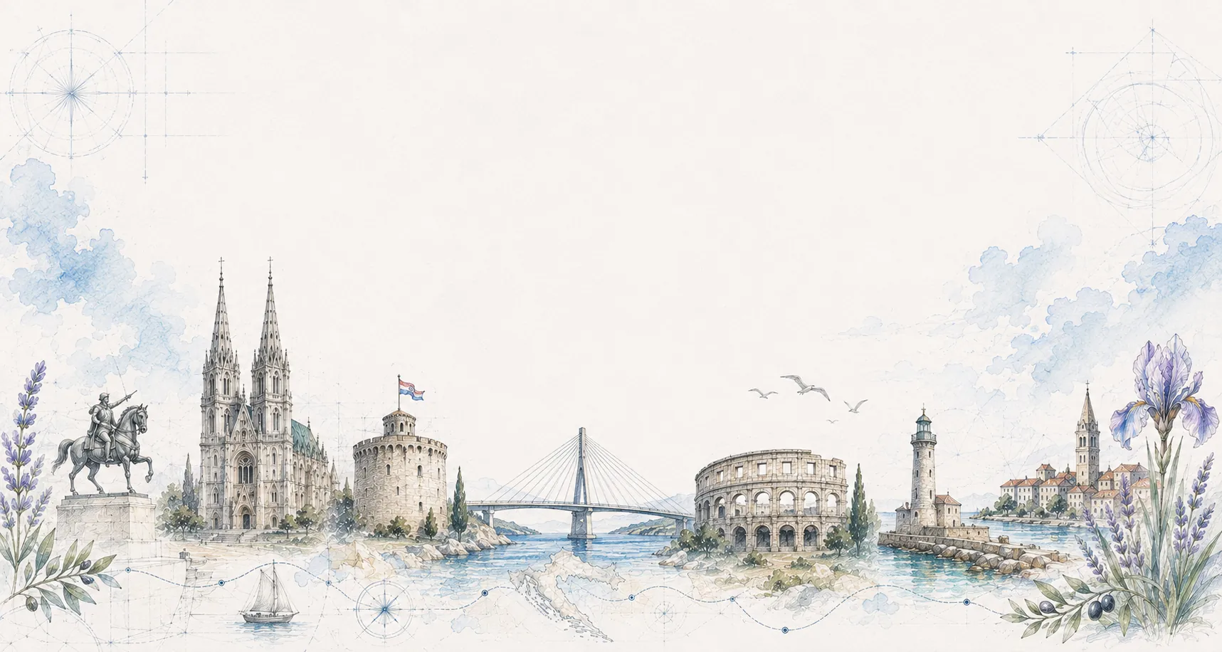 Editorial-Illustration zum MaviDC Journal mit botanischen und architektonischen Motiven
